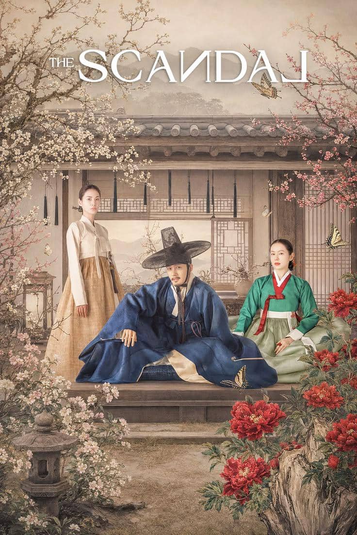 Poster drama The Scandal produksi Netflix dengan judul serial ditampilkan pada desain materi promosi.