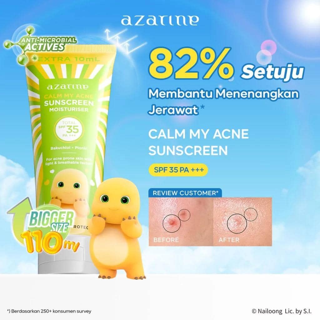 Azarine Calm My Acne 110 ml (Shopee.co.id/Azarine Cosmetic Official Shop)