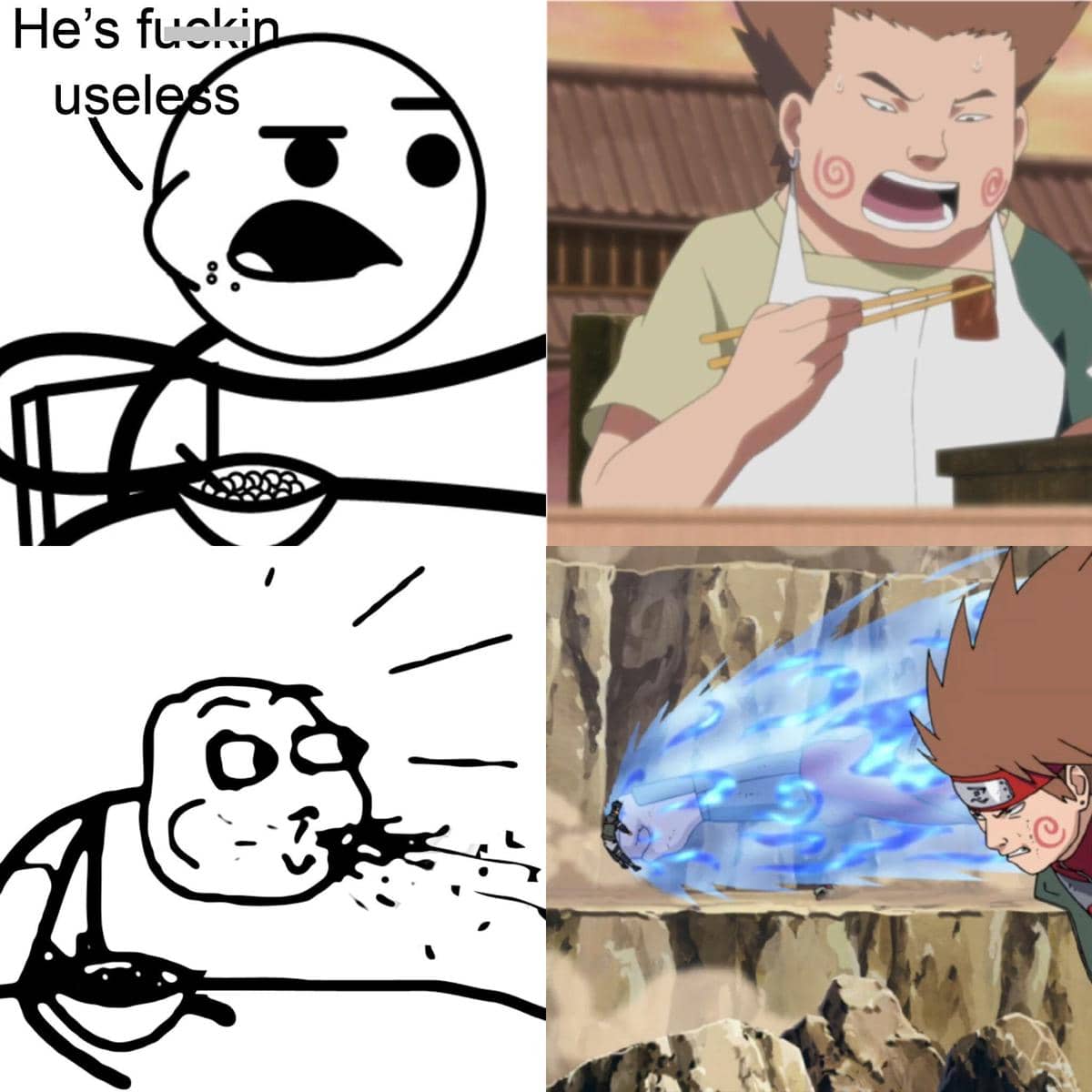 meme Naruto tentang Tim 10