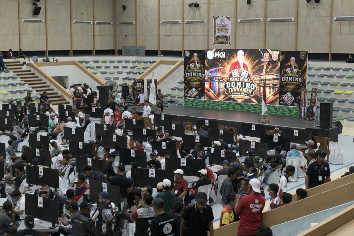 Suasana pelaksanaan Samarinda Domino Tournament 2026 yang sukses digelar oleh PORDI bersama para peserta di Samarinda.