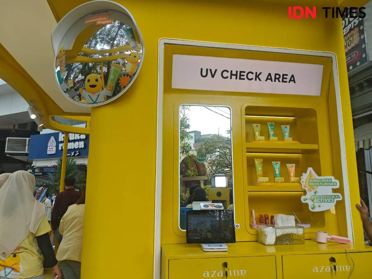 Acara "Healing Bareng ke Sun-Block di Blok M" pada Minggu (12/9/2026) di Pasaraya Blok M. (IDN Times/Febriyanti Revitasari)