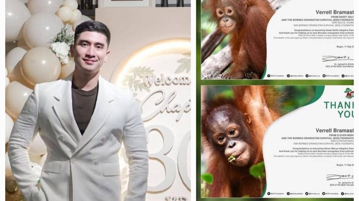 Rayakan Ulang Tahun Ke-30, Verrell Bramasta Adopsi 3 Anak Orang Utan