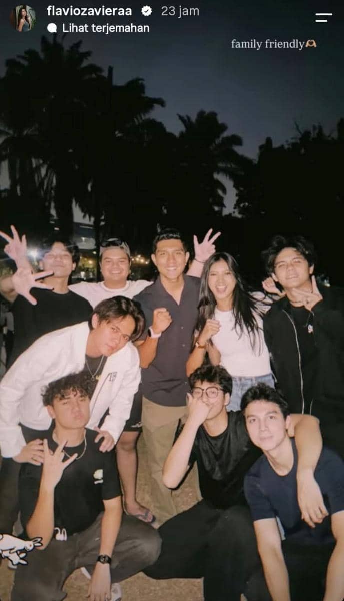 Momen perpisahan bersama para pemeran Asmara Gen Z yang dibagikan melalui akun Instagram Flavio Zaviera.