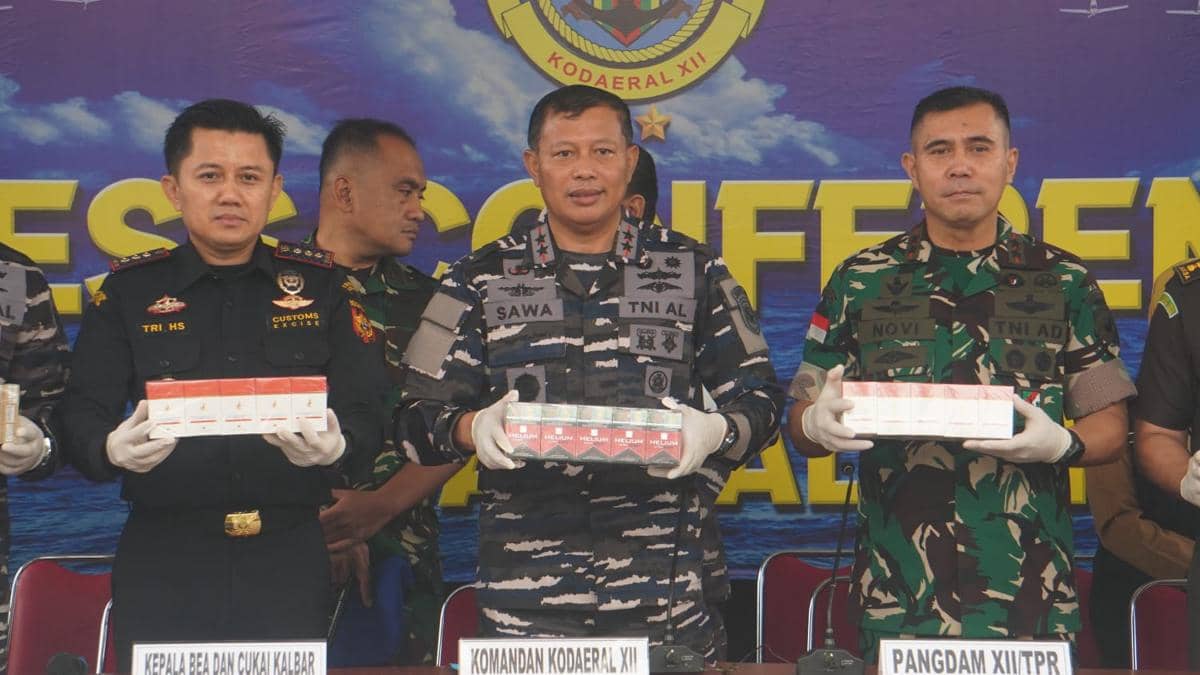 Rokok Ilegal 23,6 Juta Batang Terbongkar di Pelabuhan Pontianak