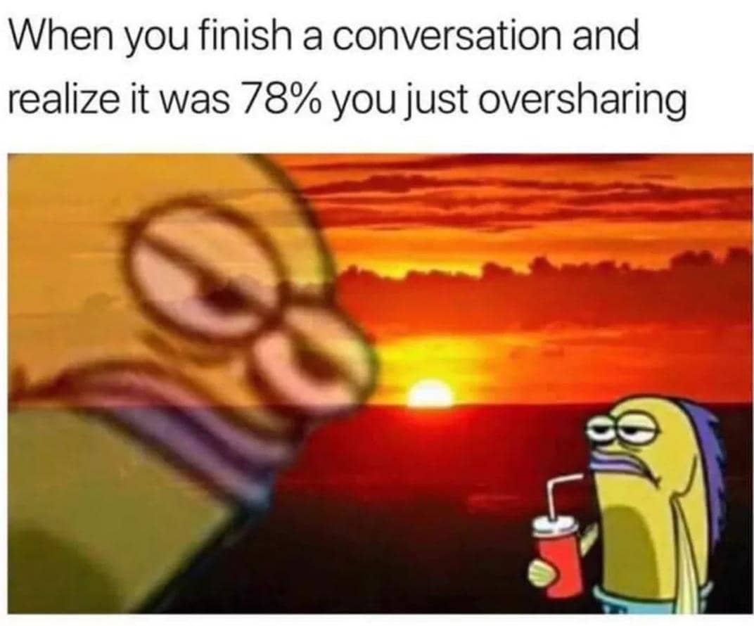 meme kartun tentang oversharing