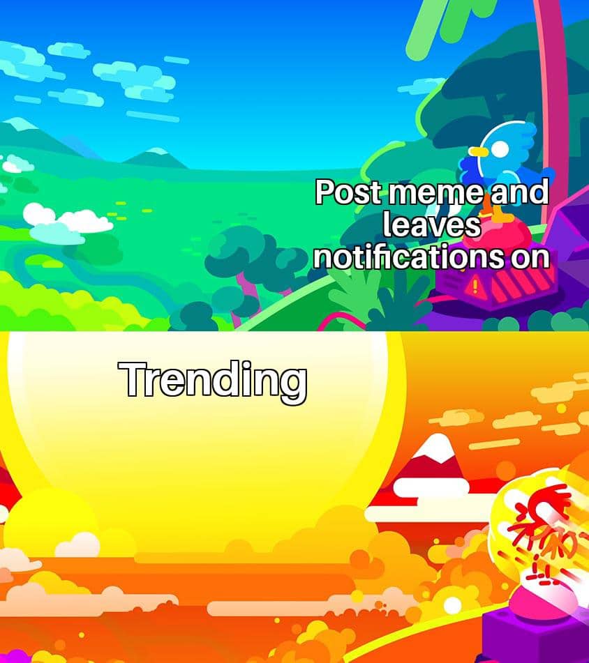 meme kartun tentang notifikasi