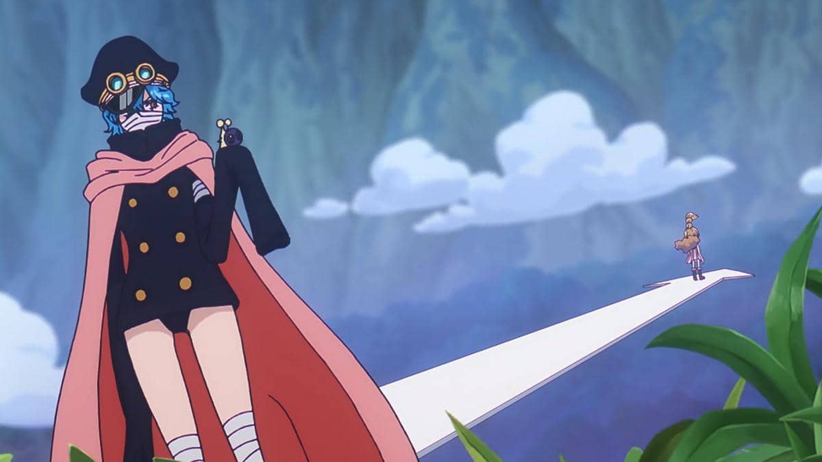 Karakter Gunko dari One Piece menyampaikan bahwa ada seorang anak yang siap dikorbankan dalam adegan.