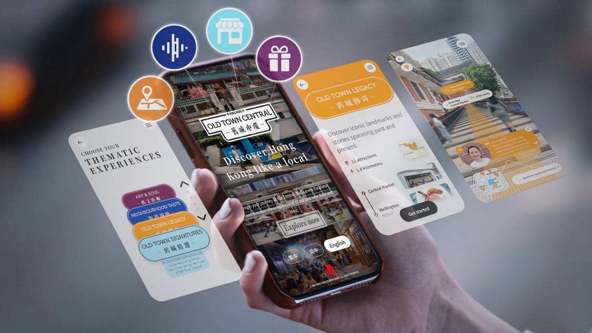 web AR interaktif Old Town Central Hong Kong