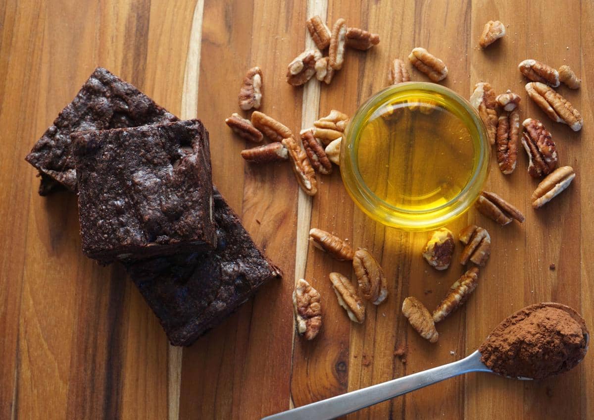 ilustrasi bahan membuat turkish coffee brownies
