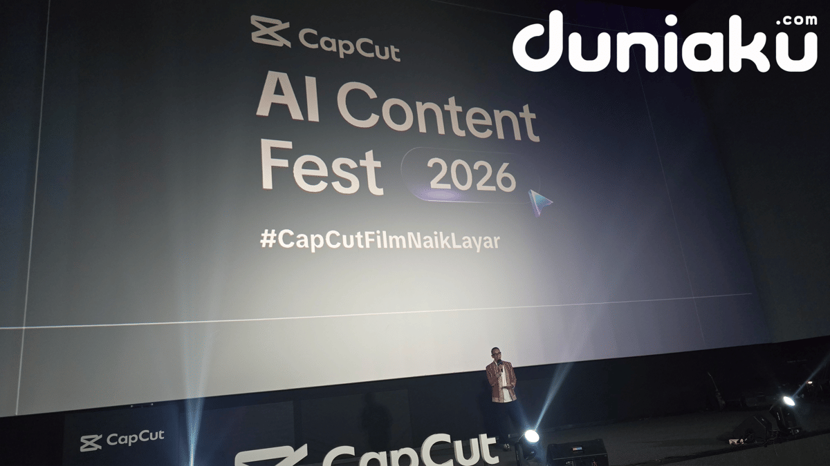 Visual untuk acara CapCut AI Content Fest 2026, dengan kredit fotografi tercantum atas nama Fahrul Nurullah.