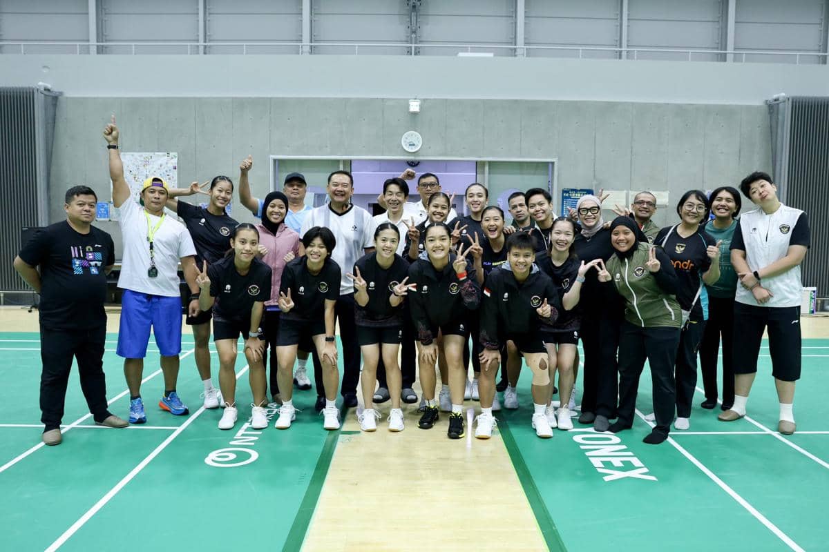 Tim beregu putri Indonesia dalam latihan jelang Asian Games 2026 (dok.PP PBSI)