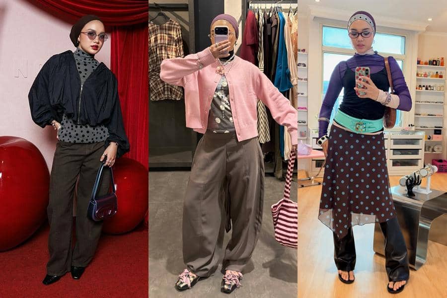 Berani dan Nyentrik, Intip 9 Gaya Outfit Polkadot Nadya Aisha