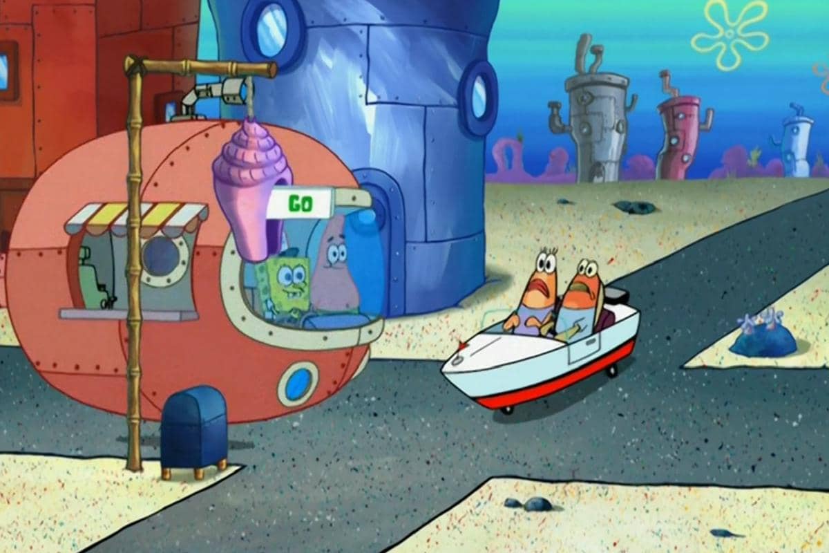 Mobile Krusty Krab, submarine yang dimodifikasi jadi food truck