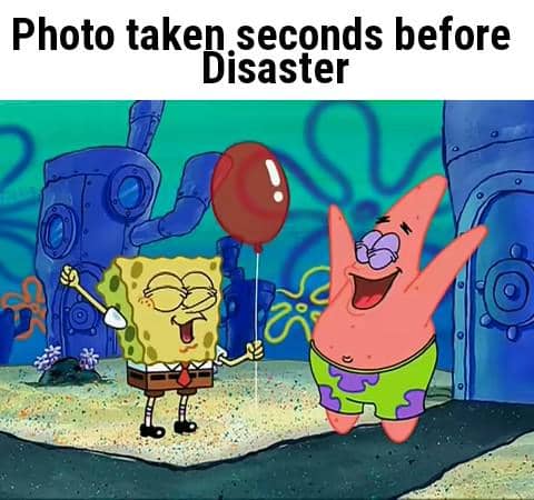 meme SpongeBob tentang balon
