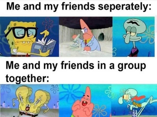 8 Meme SpongeBob tentang Dualitas, Tergantung Kondisi?