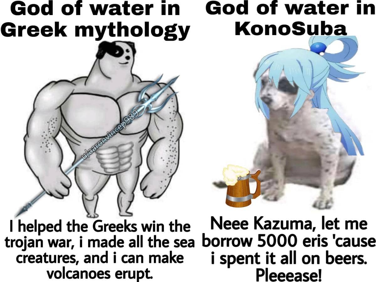 meme anime tentang gak punya uang