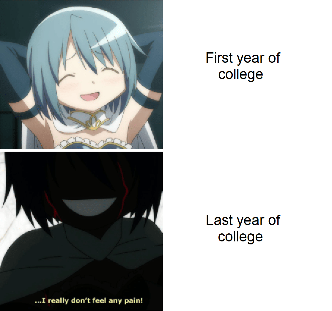 meme anime tentang gelar akademik dan jurusan kuliah