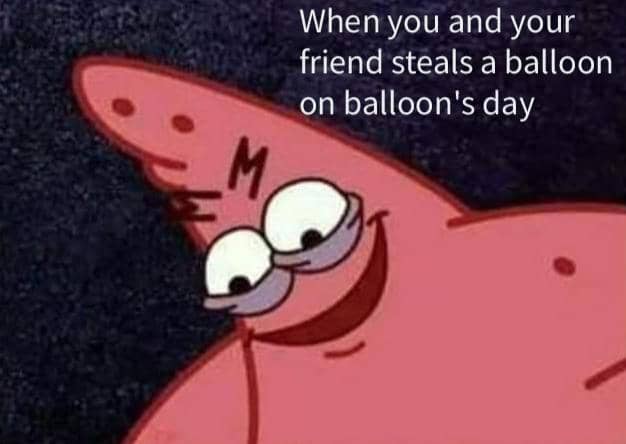 meme SpongeBob tentang balon