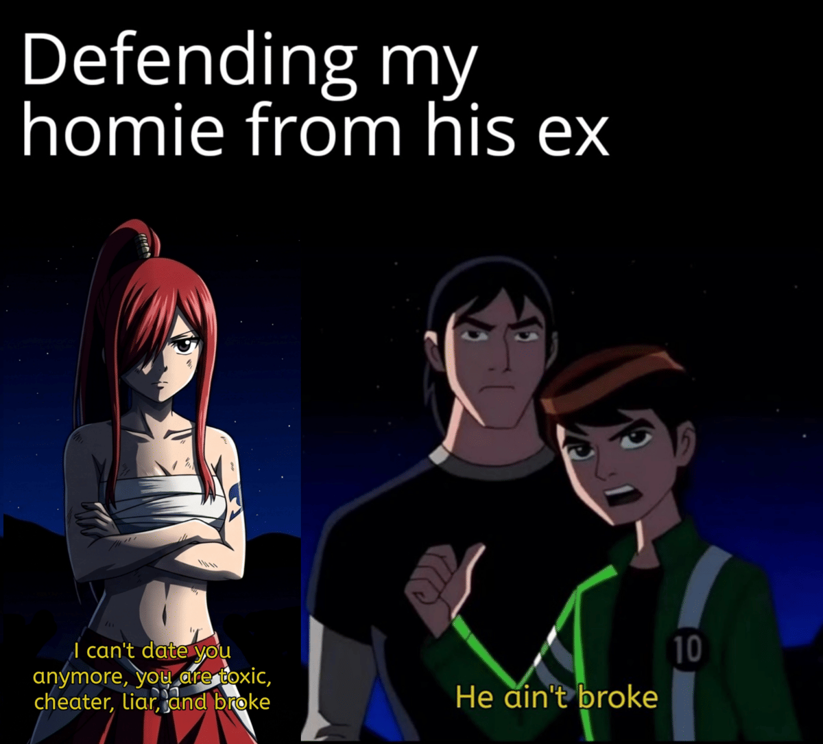 meme anime tentang gak punya uang