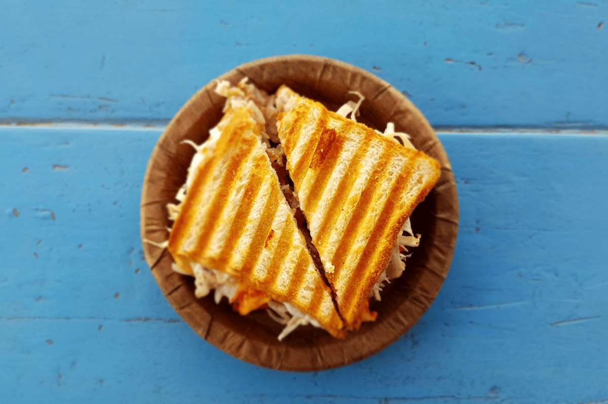 Resep Kimchi Grilled Cheese Sandwich, Roti Panggang Keju Isi Kimchi