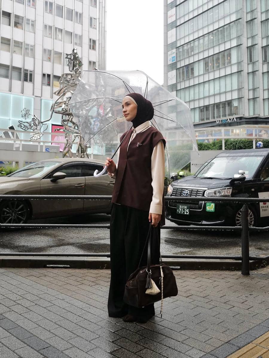 mix and match vest ala selebgram Dwi Handa