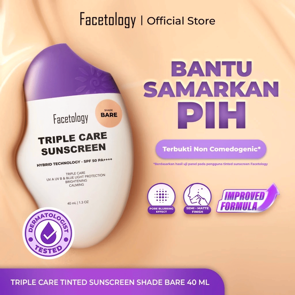 Facetology Triple Care Sunscreen Tinted SPF 50 PA++++