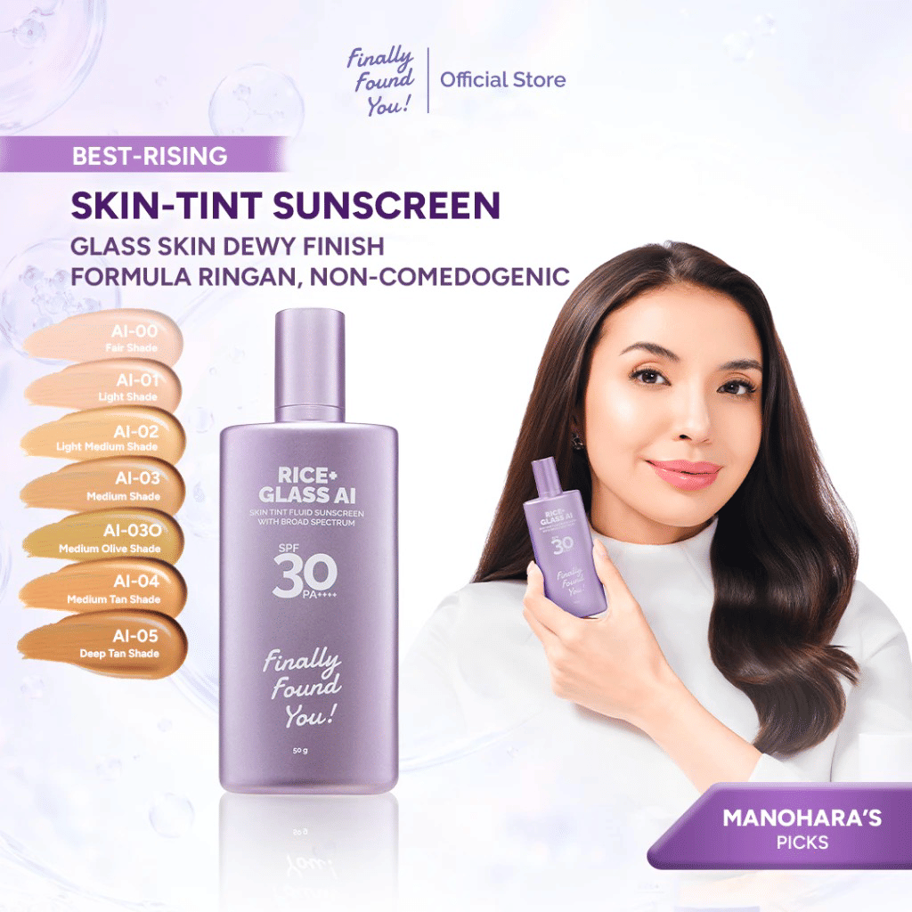 Finally Found You Rice+ Glass AI Skin Tint Fluid Sunscreen