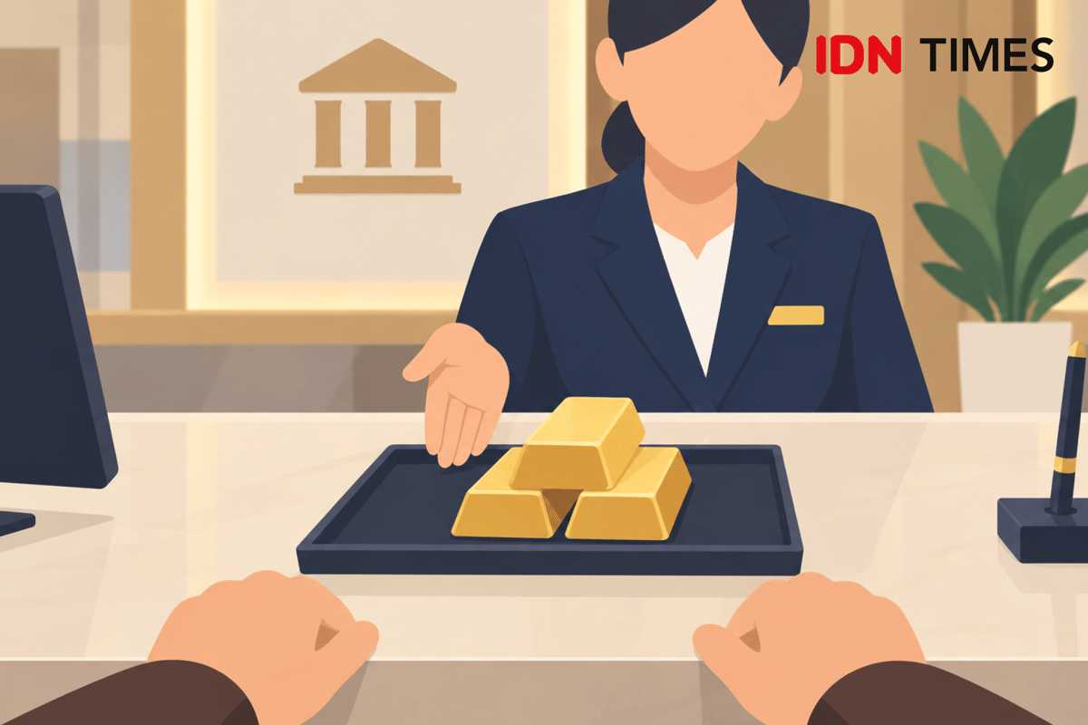 Ilustrasi Bank Bullion (Bank Emas).