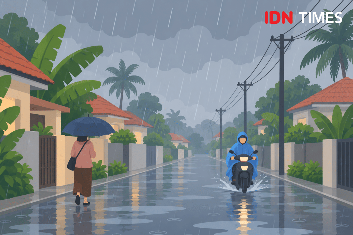 Ilustrasi Hujan Deras.