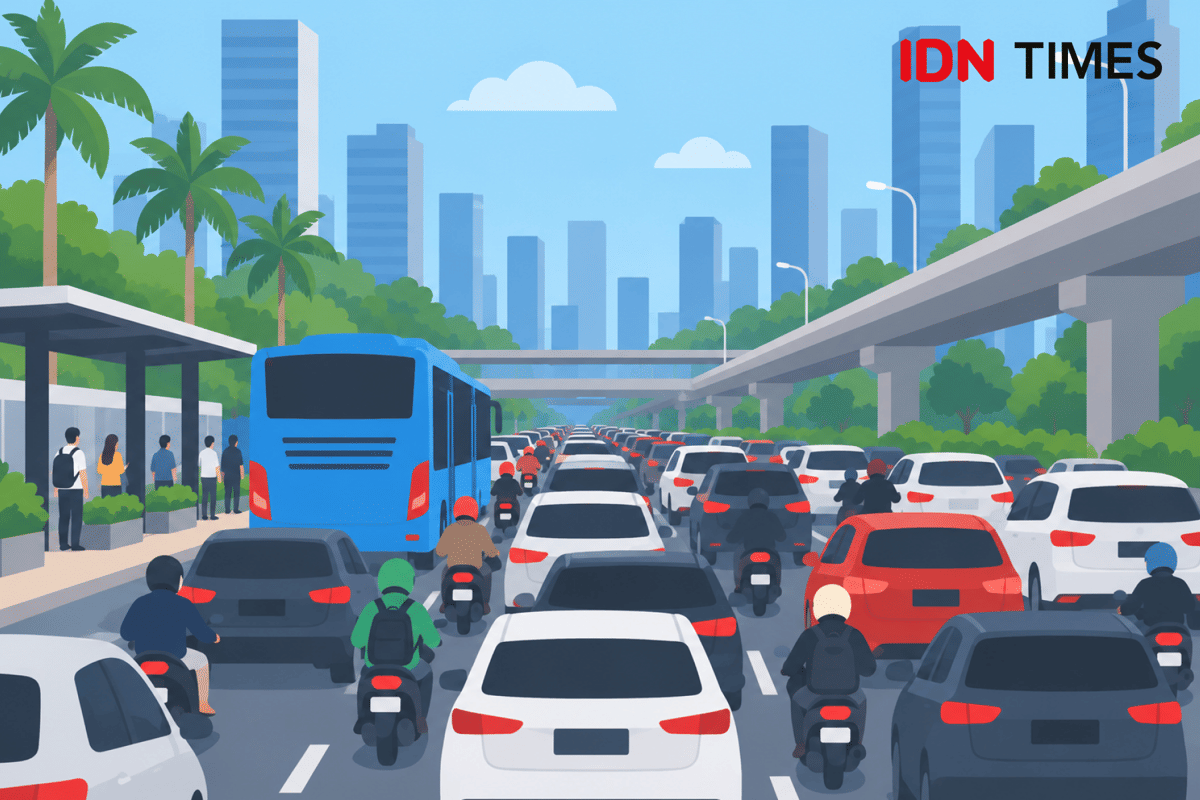Ilustrasi Macet. 