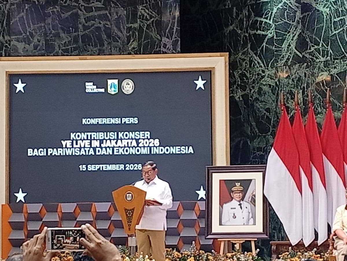 Gubernur DKI Jakarta Pramono Anung dalam konpers YE di Balai Kota, Selasa (15/9/2026). (IDN Times/Dini Suciatiningrum)