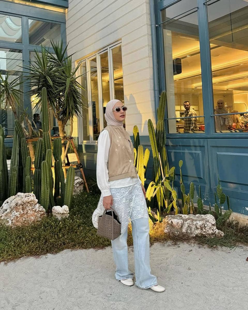 mix and match vest ala selebgram Dwi Handa