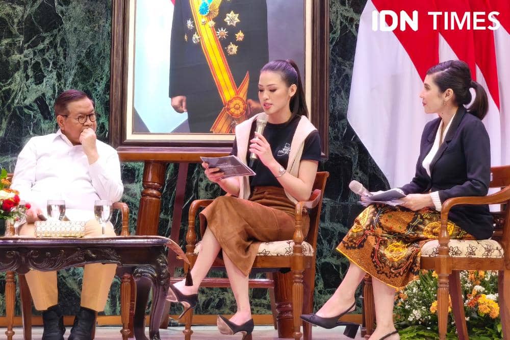 Potret press conference konser Ye Live in Jakarta yang digelar di Balai Kota DKI Jakarta, Selasa (15/9/2026) (IDN Times/Juan Dwi)