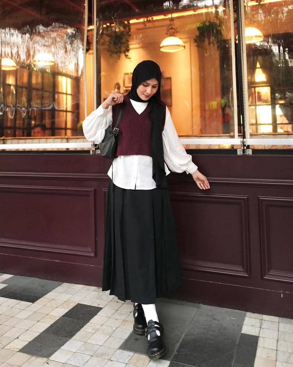 mix and match vest ala selebgram Dwi Handa