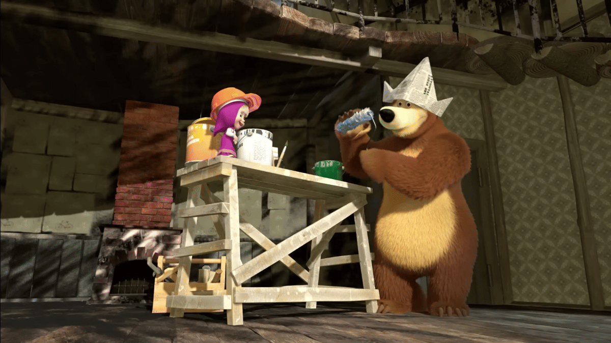 Cuplikan episode Masha and The Bear