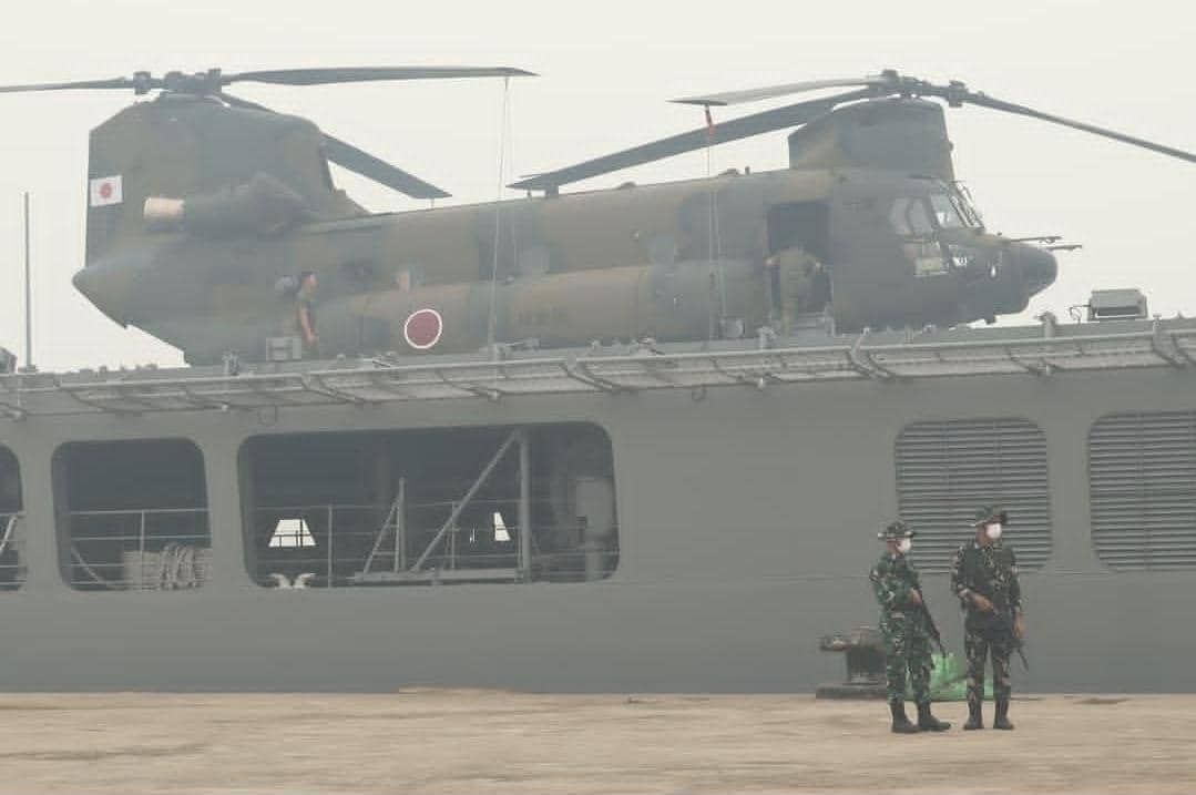 Jarak Pandang Rendah, Heli Chinook Jepang Belum Ikut Padamkan Karhutla
