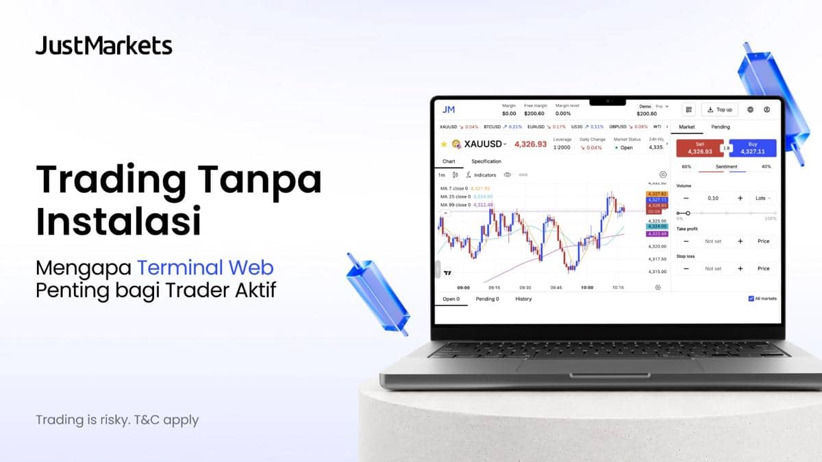 Trading Lewat Browser Jadi Alternatif bagi Trader Aktif (dok. JustMarkets)