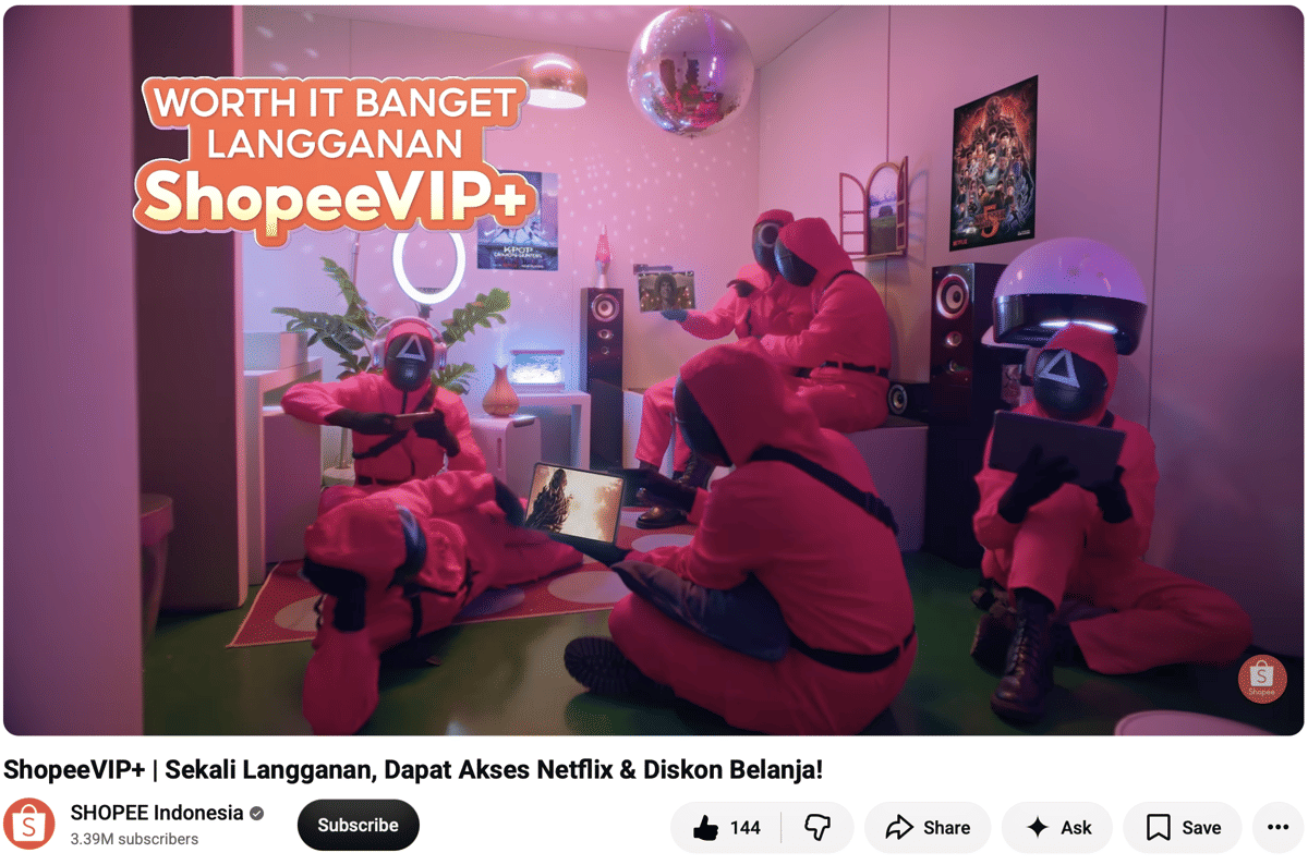 Keren! Iklan ShopeeVIP+ Hadirkan Sinematik-Parodi Seru di Setiap Scene
