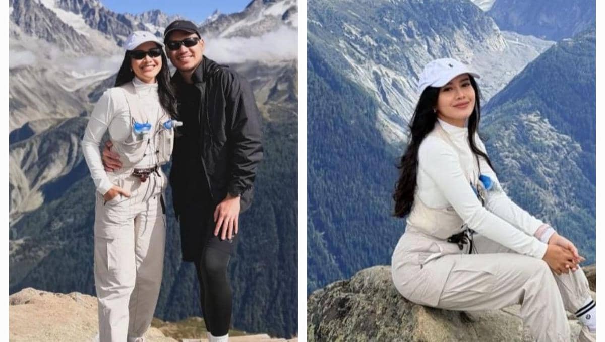 Trip Anniversary Ke-8, Merdi Octavia dan Suami Hiking ke Mont Blanc