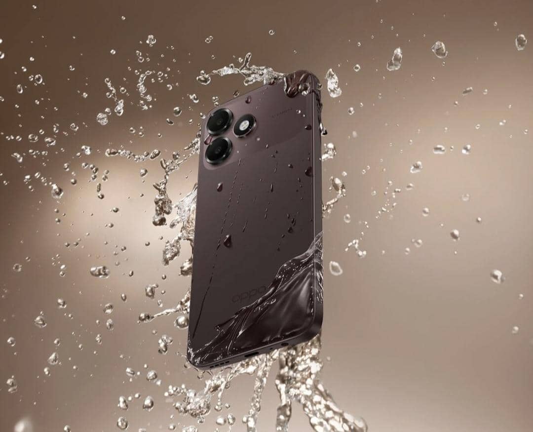 ilustrasi OPPO K14 Lite yang tahan air  