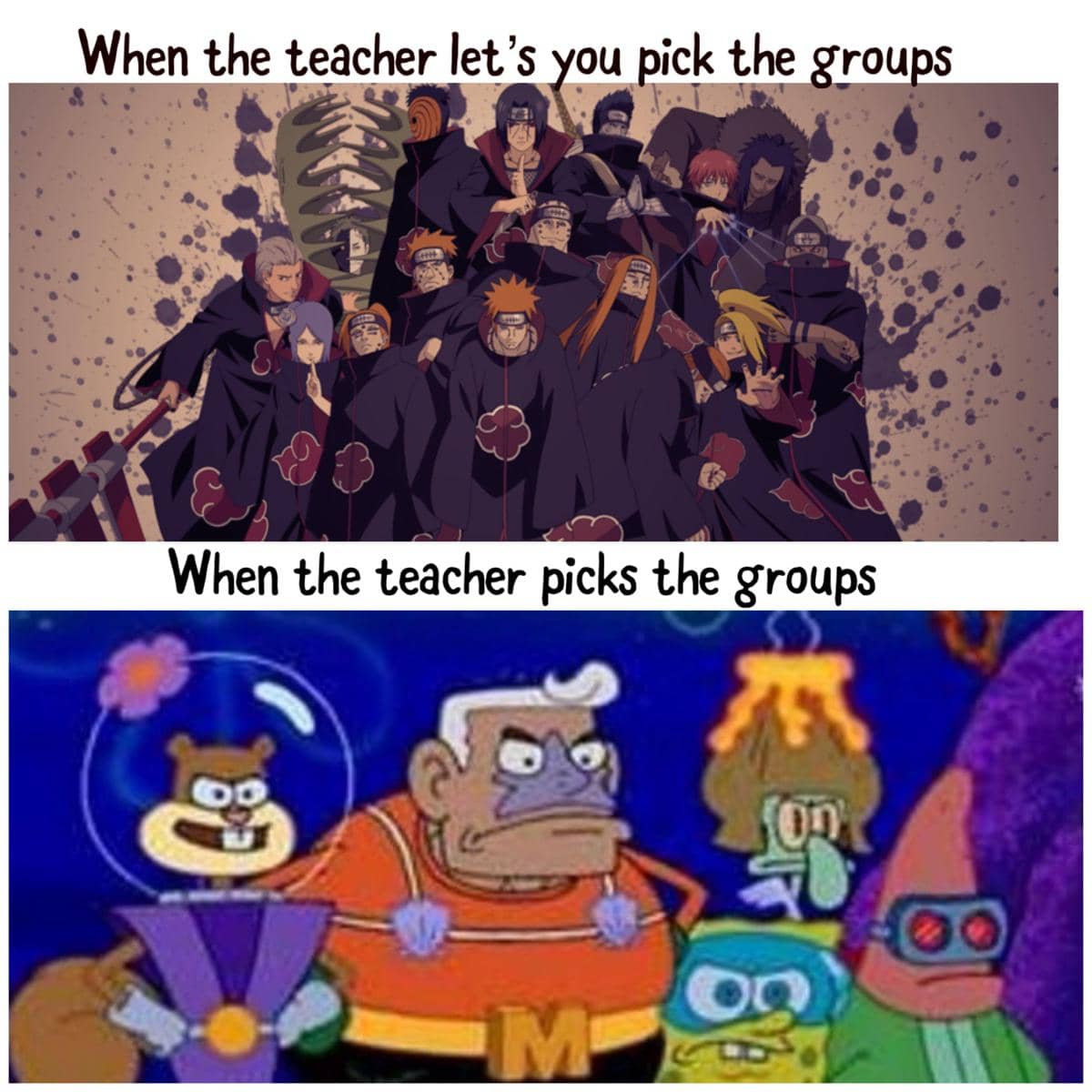 meme Naruto tentang kelas