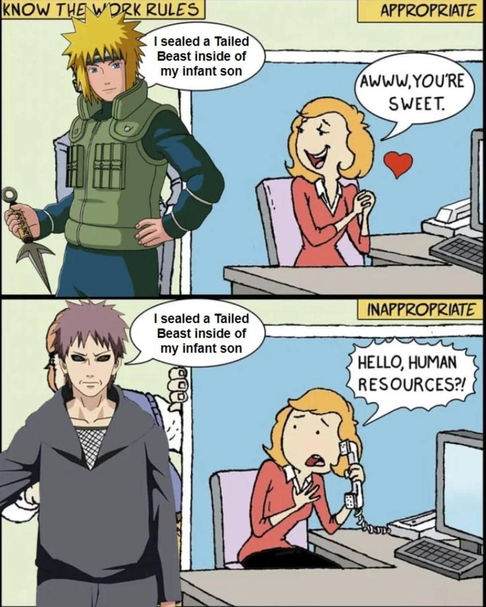 meme Naruto tentang standar ganda