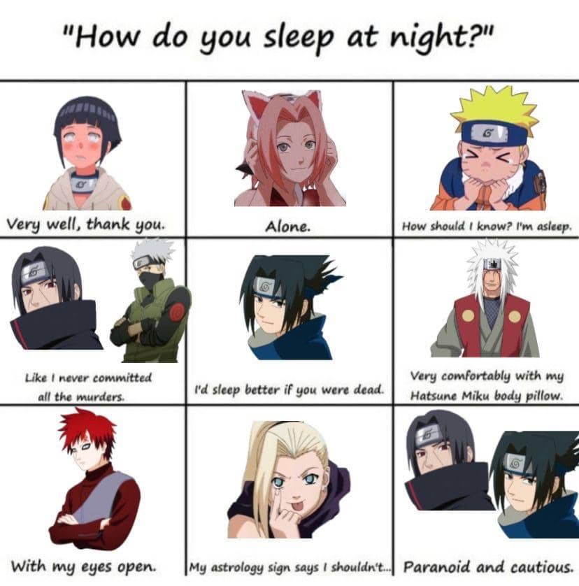 meme Naruto tentang tidur