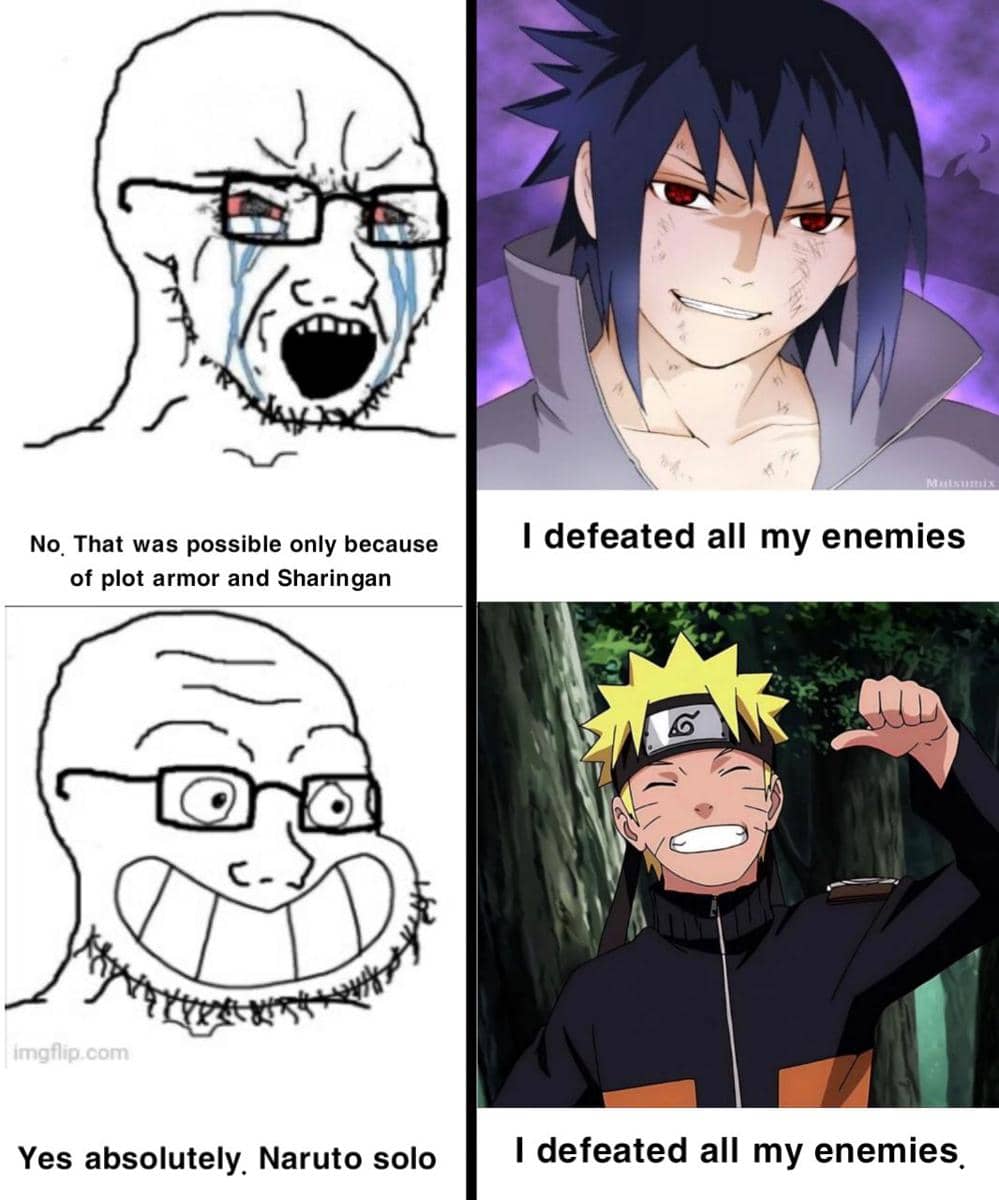 meme Naruto tentang standar ganda