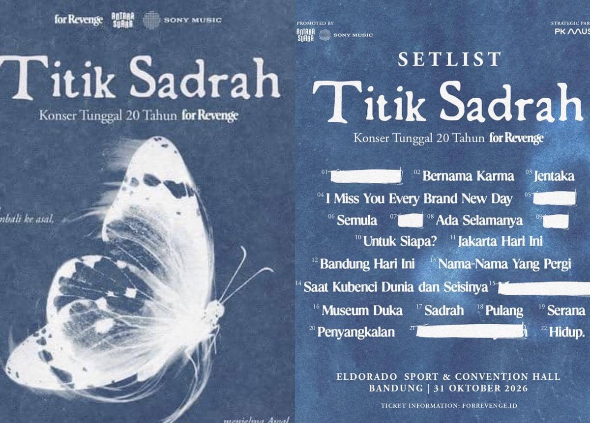 Setlist Konser Tunggal 20 Tahun for Revenge di Bandung, 6 Masih Rahasia