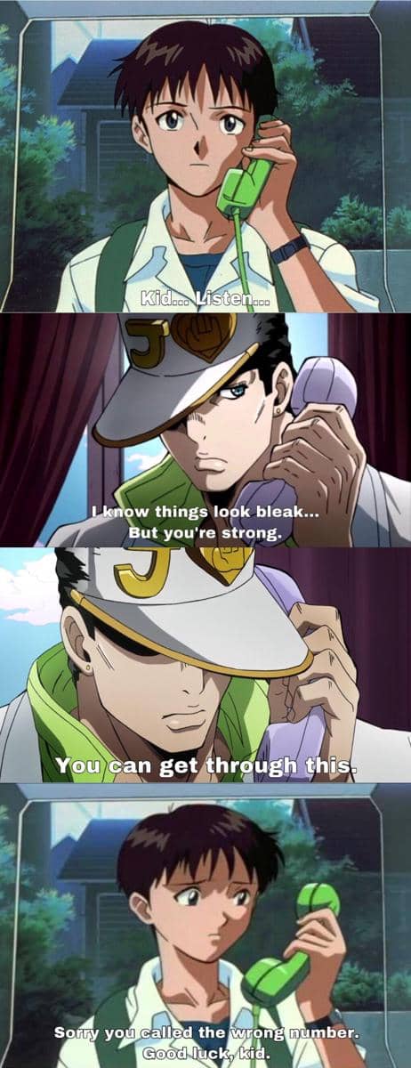 Meme anime bertema saran dari Reddit r/Animemes, dengan teks humor yang membahas pemberian nasihat ringan.