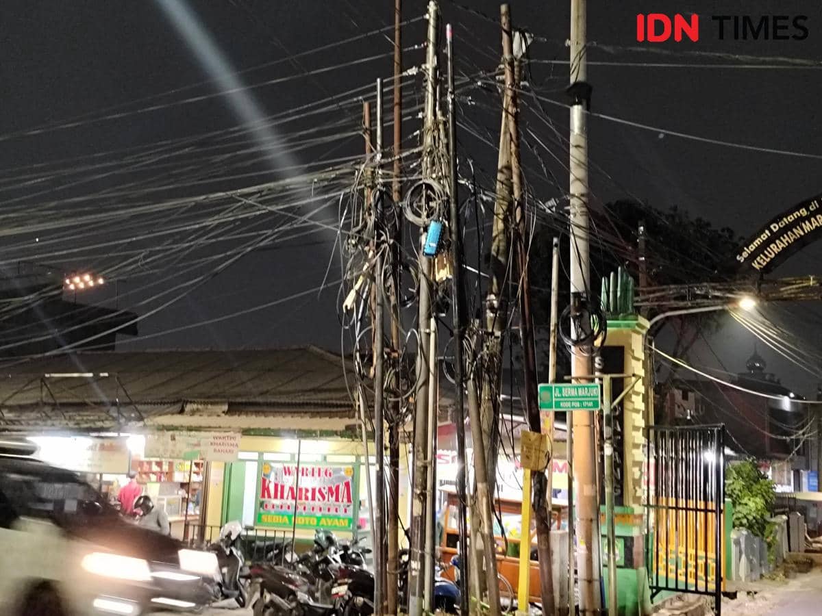 Pemkot Bekasi Bakal Pindahkan Kabel Udara Semrawut ke Bawah Tanah