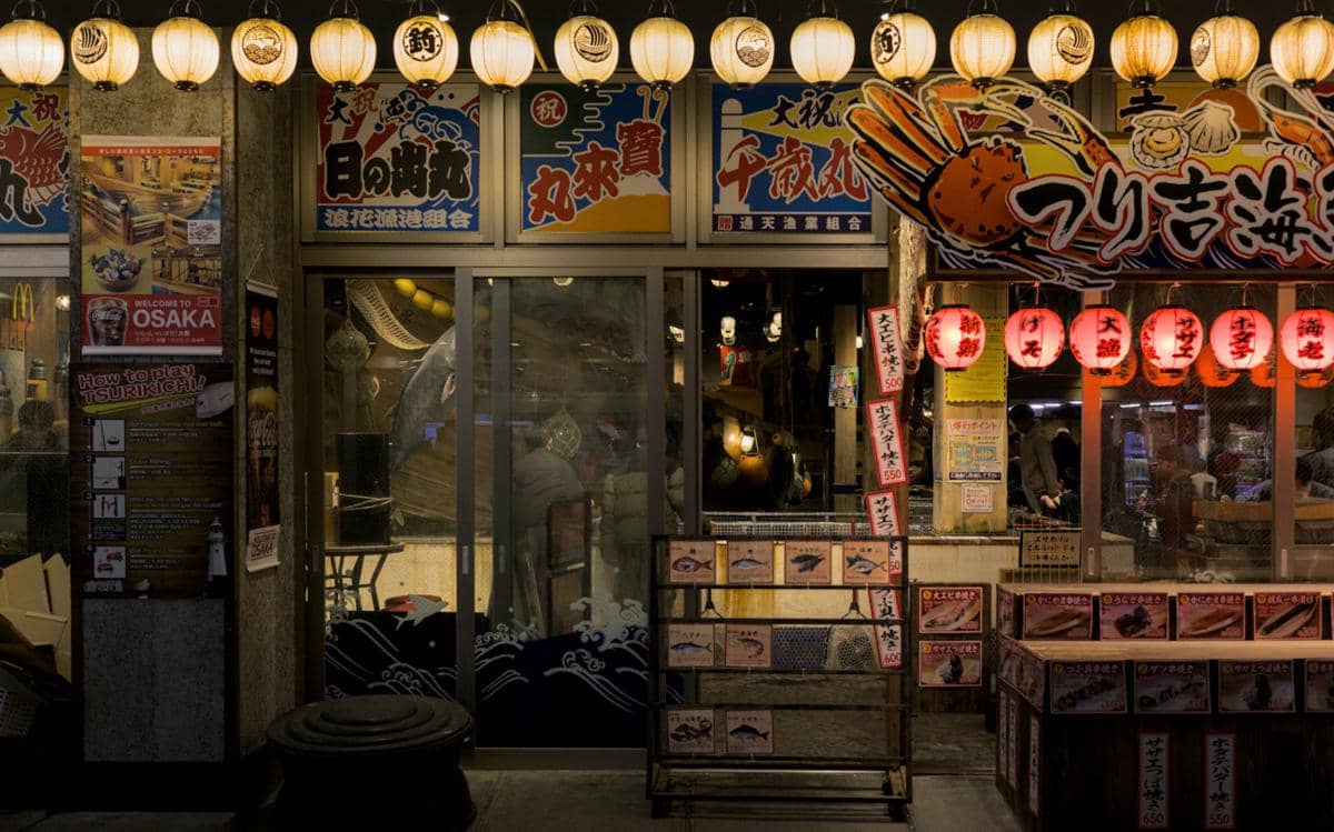 ilustrasi restoran di Shinsekai