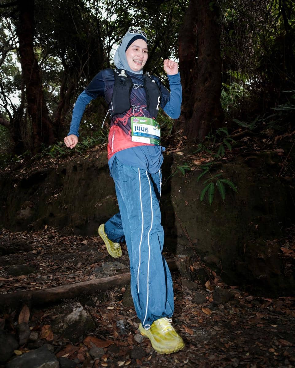 Dwi Handayani pertama kali ikut trail run di Cikole