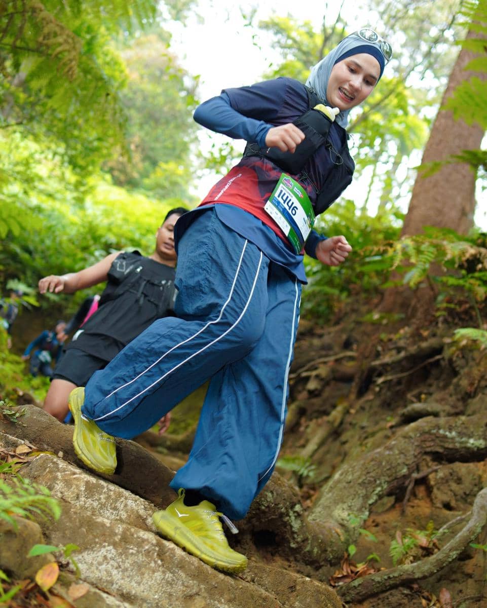 Dwi Handayani pertama kali ikut trail run di Cikole